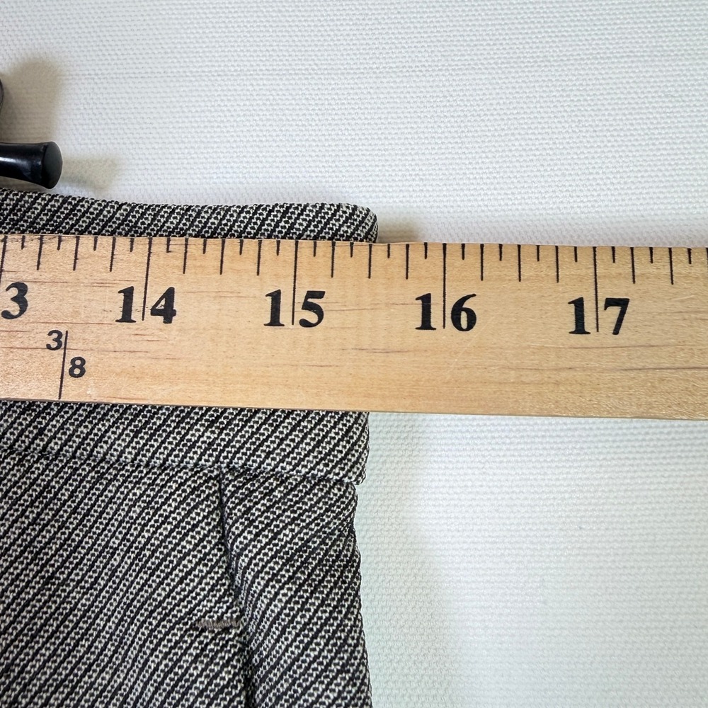 ANN TAYLOR Grey Herringbone Wide Leg Cropped Culotte Pants 8P - Picture 5 of 6